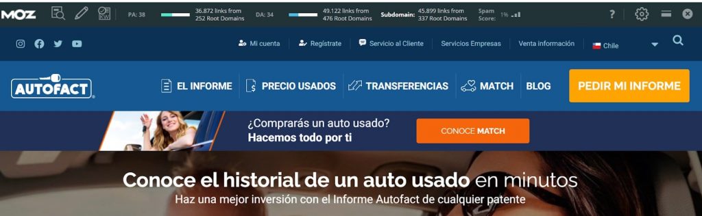 diagnóstico SEO: analisis de links al sitio